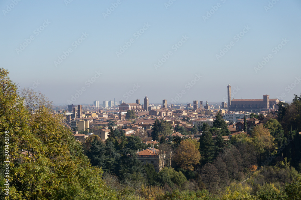 panoramic view of Bologna, Itay