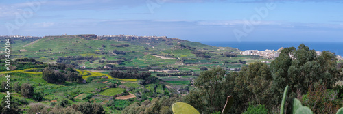 Obraz na płótnie Landscape countryside scenery in Gozo, Mediterranean Sea, Malta w salonie