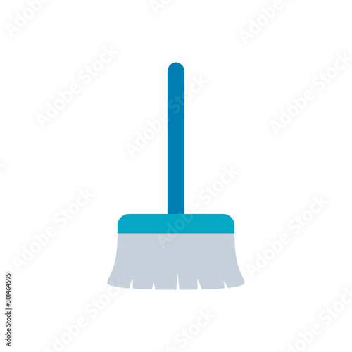Isolated broom icon flat design