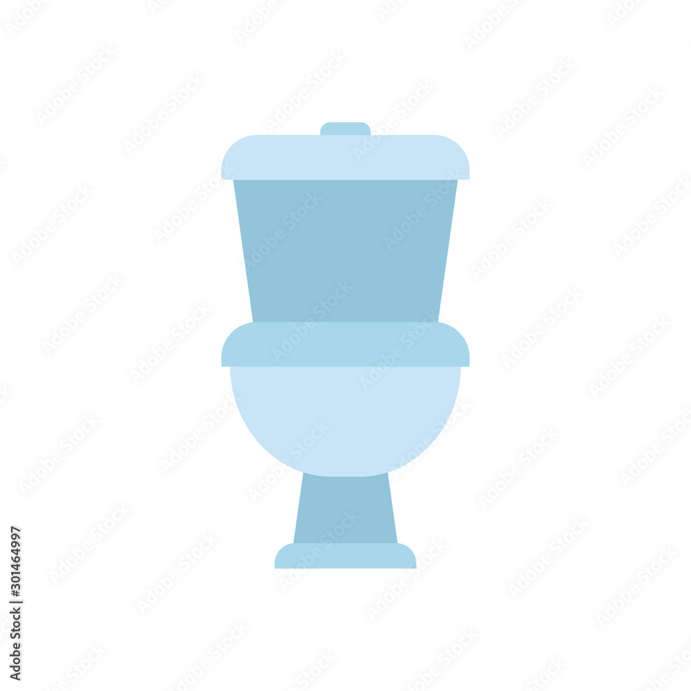 Isolated toilet icon flat design Isolated toilet icon flat design