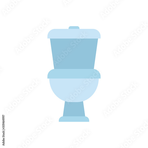 Isolated toilet icon flat design