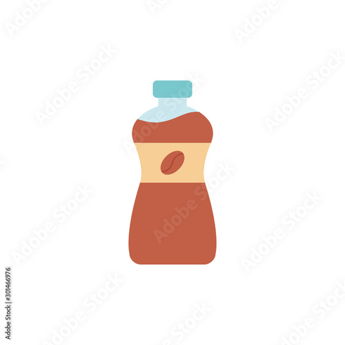Isolated iced coffee bottle icon flat design