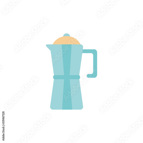 Isolated coffee pot icon flat design