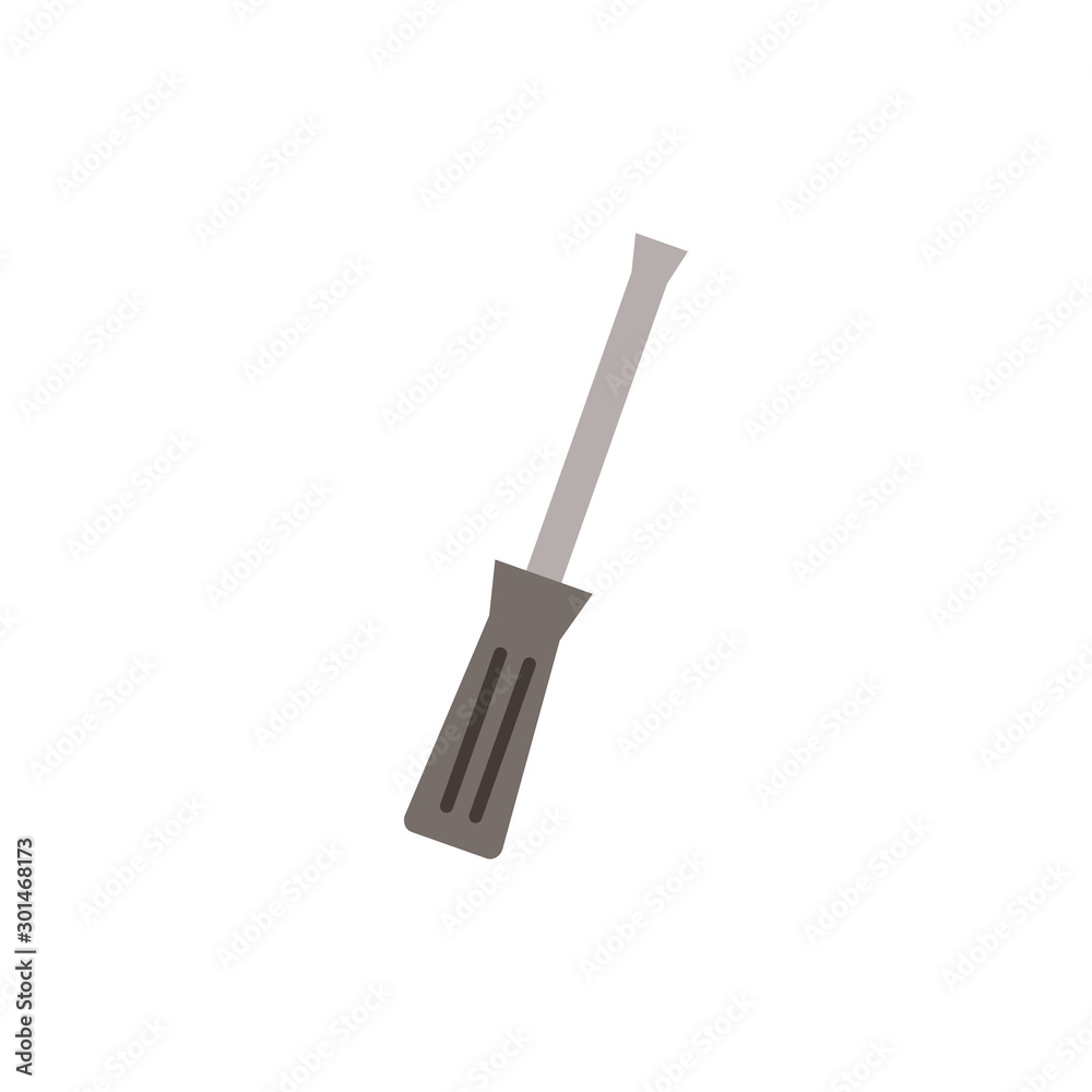Isolated construction screwdriver flat design Isolated construction screwdriver flat design