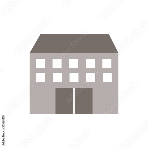 Isolated construction building flat design