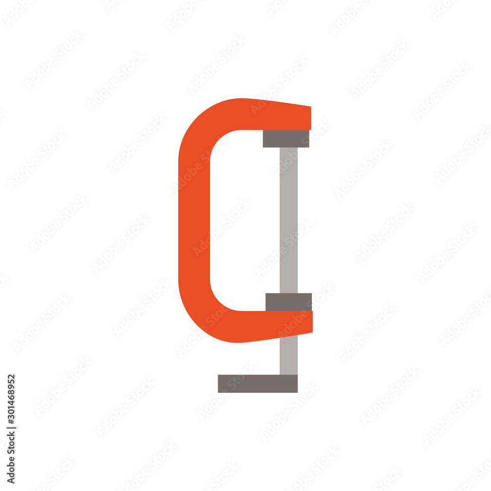 Isolated construction saw flat design