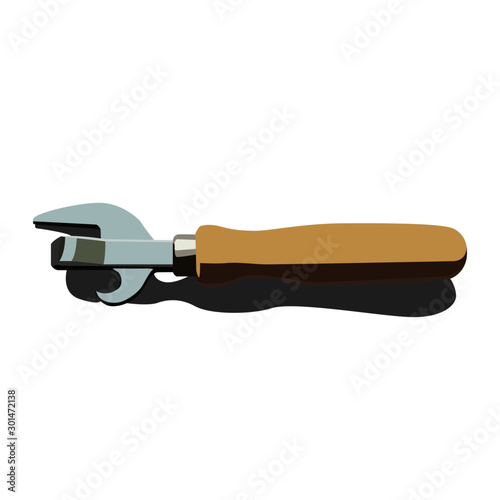 Can opener vector illustration isolated
