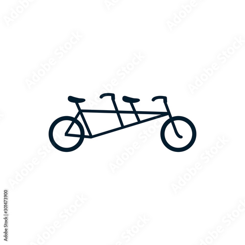 Isolated cycle icon flat design