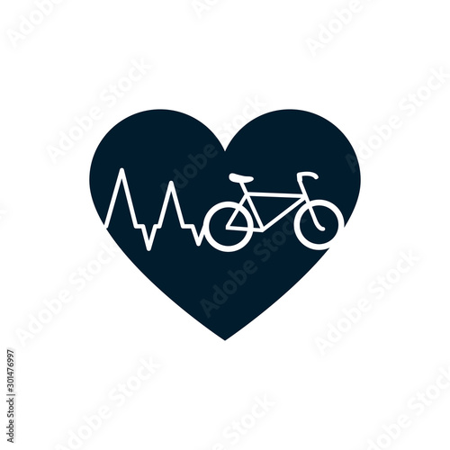 Isolated cycle icon flat design