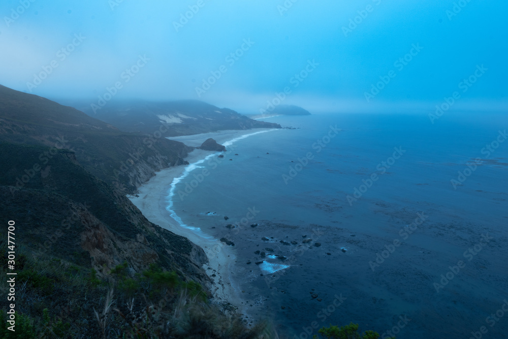 Point Sur at sunrise with morning haze