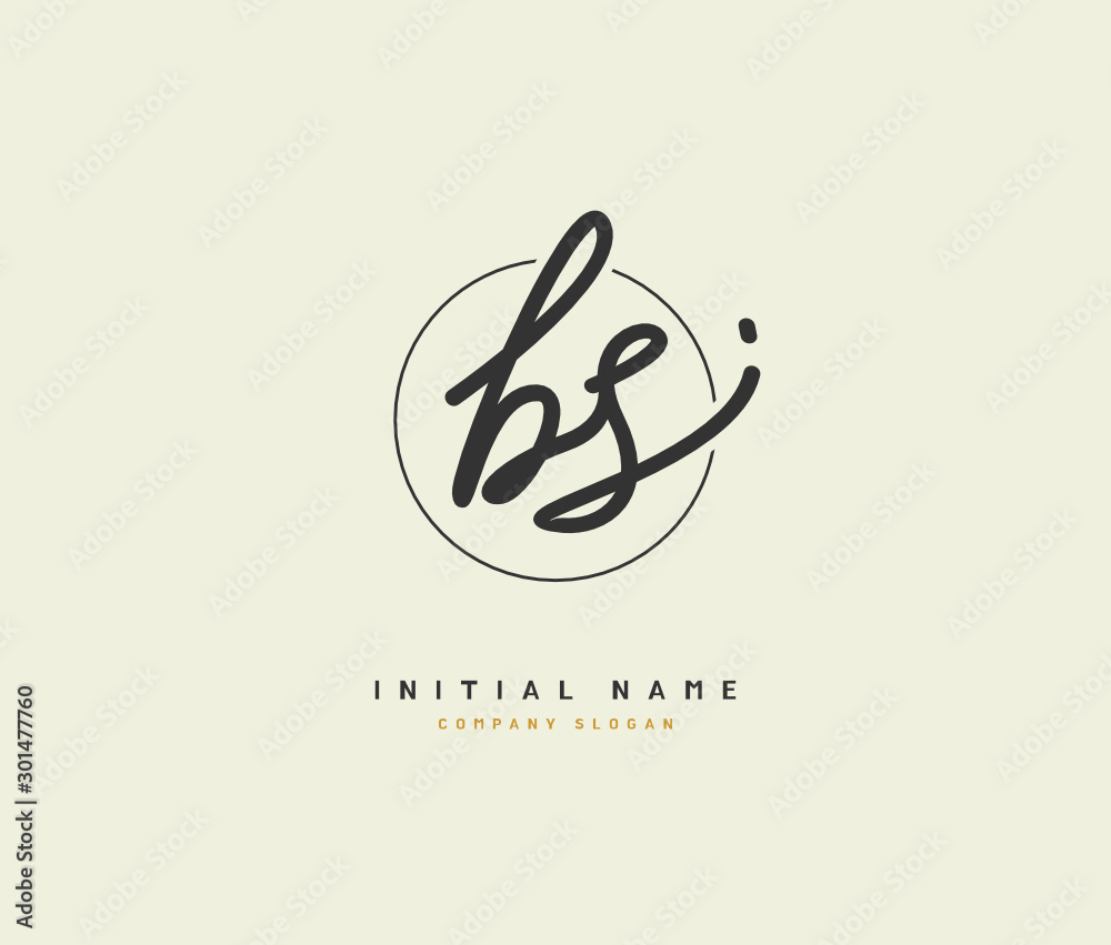 B S BSC Beauty vector initial logo, handwriting logo of initial signature, wedding, fashion, jewerly, boutique, floral and botanical with creative template for any company or business. B S BSC Beauty vector initial logo, handwriting logo of initial signature, wedding, fashion, jewerly, boutique, floral and botanical with creative template for any company or business.