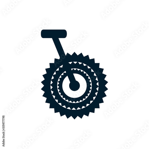 Isolated cycling pedal icon flat design