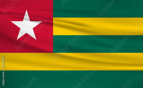 Free Download Illustration of a waving flag of the Togo - GFXLoad