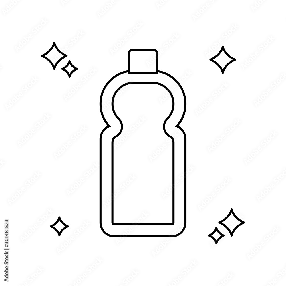 Isolated detergent bottle line design Isolated detergent bottle line design