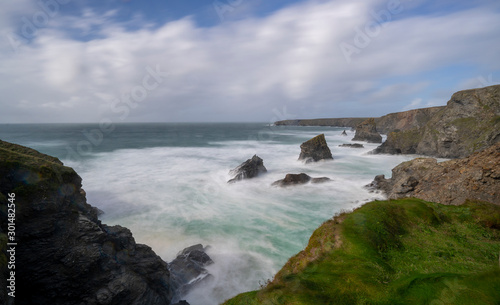 Carnewas and Bedruthan Steps, Newquay, Cornwall,UK