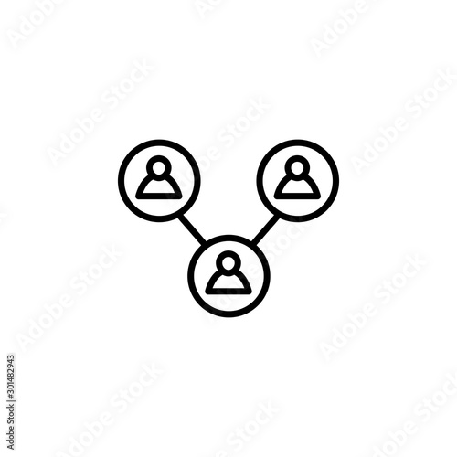 Social media avatars icon line design
