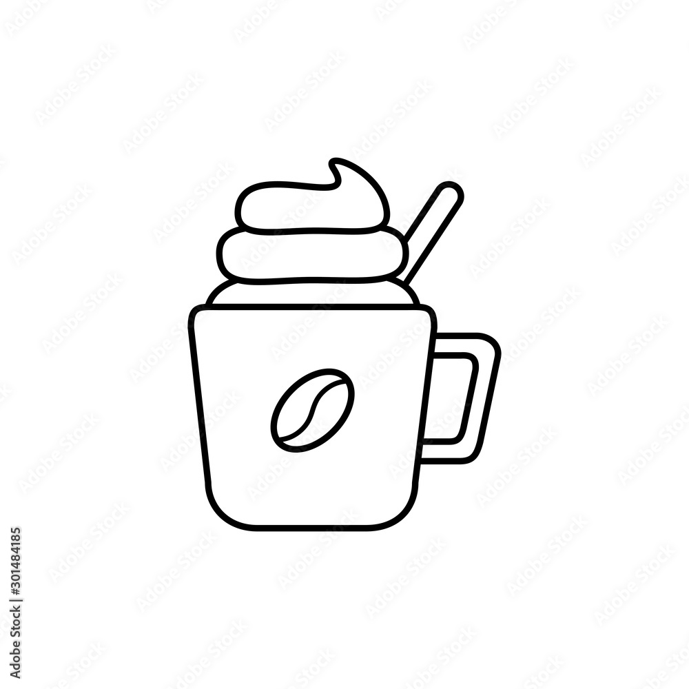 Obraz premium Isolated coffee mug icon line design