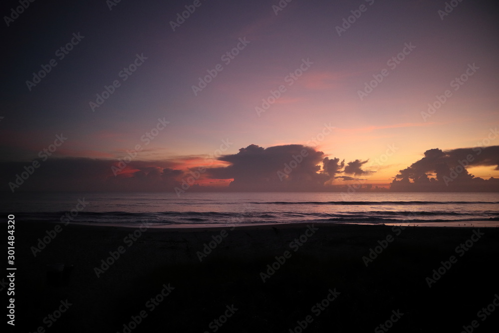 Sunrise over the Atlantic Ocean in October
