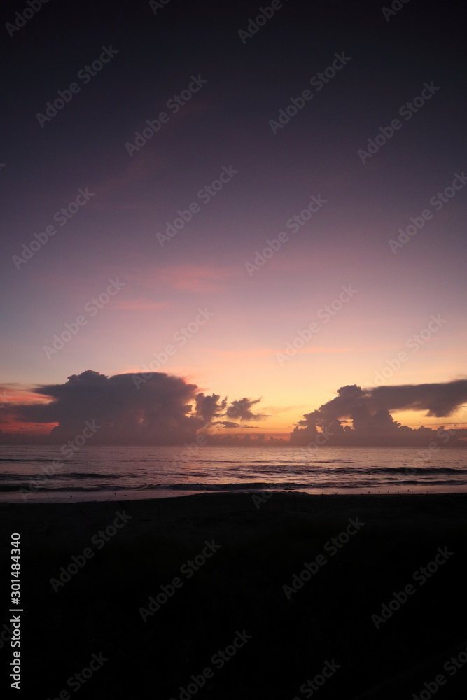 Sunrise over the Atlantic Ocean in October