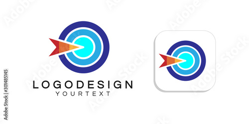 target logo design. icon app smartphone color full