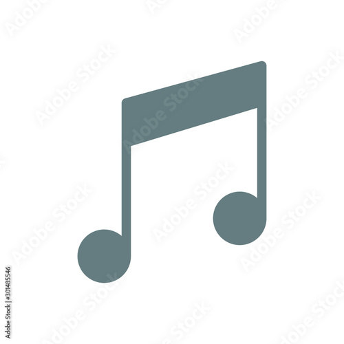 musical note on white background