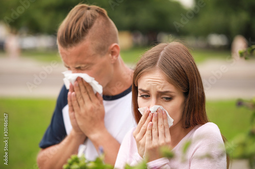 Young couple suffering from...