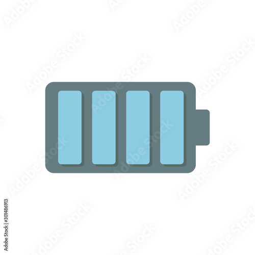battery charging on white background