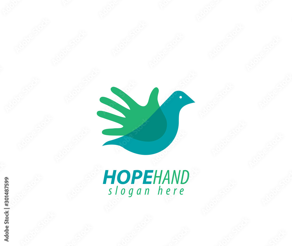 Hope hand design logo