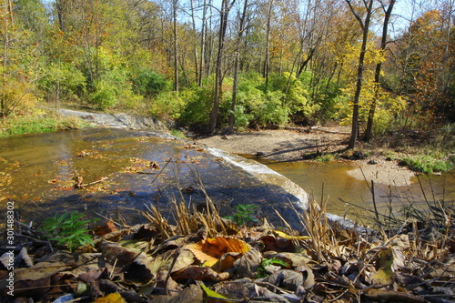 Thistlewaite Falls in Autumn, Richmond, Indiana photo