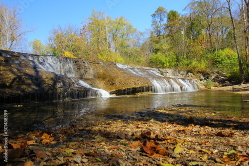 Thistlewaite Falls in Autumn, Richmond, Indiana photo