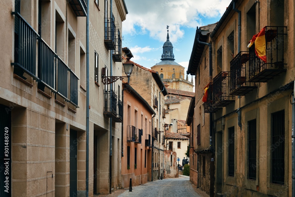 Segovia alley bell tower