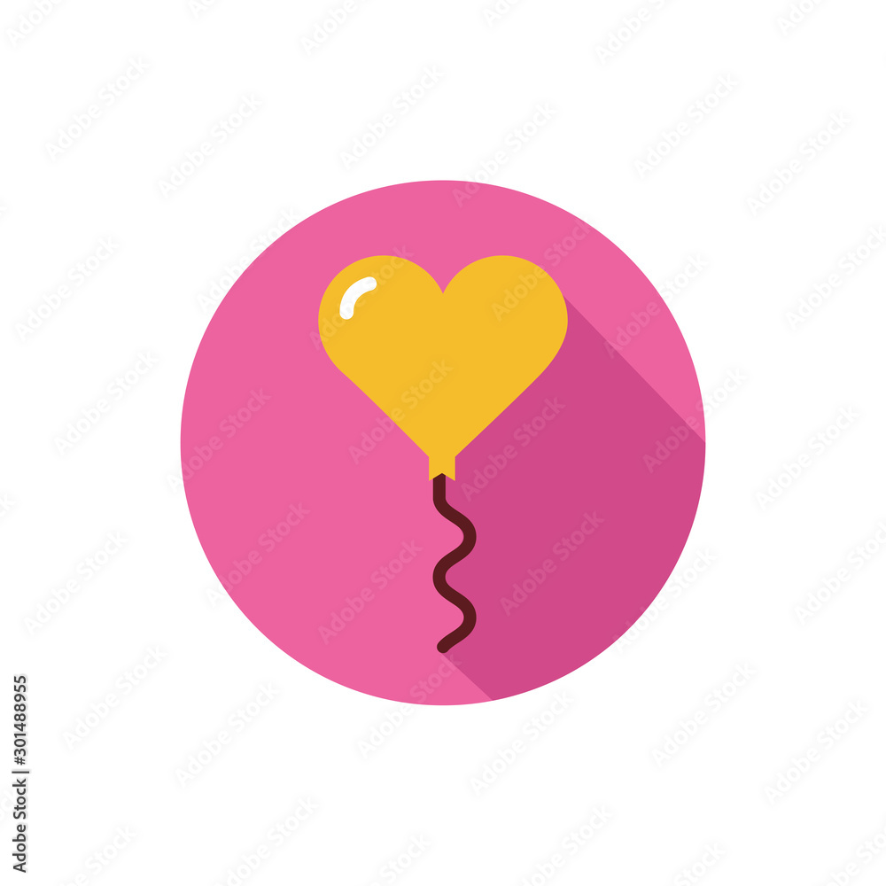 Isolated heart balloon vector design
