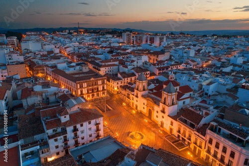 Ronda aerial view night