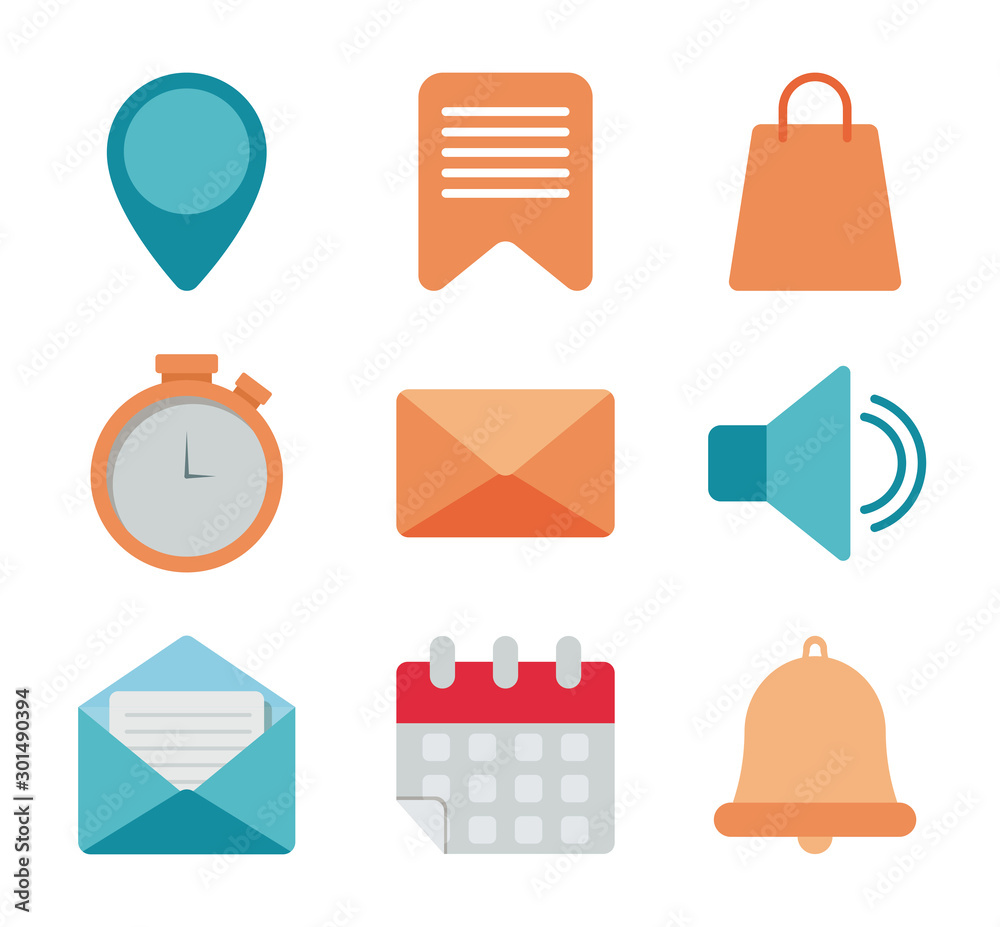 set of icons electronic commerce on white background set of icons electronic commerce on white background