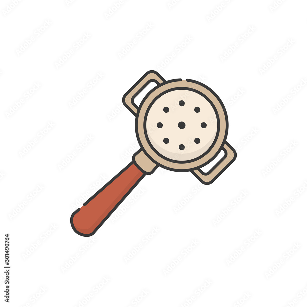 Isolated coffee strainer icon fill design Isolated coffee strainer icon fill design