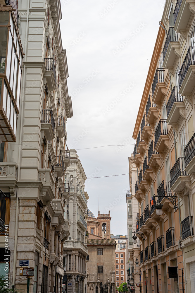 old street in valencia spain