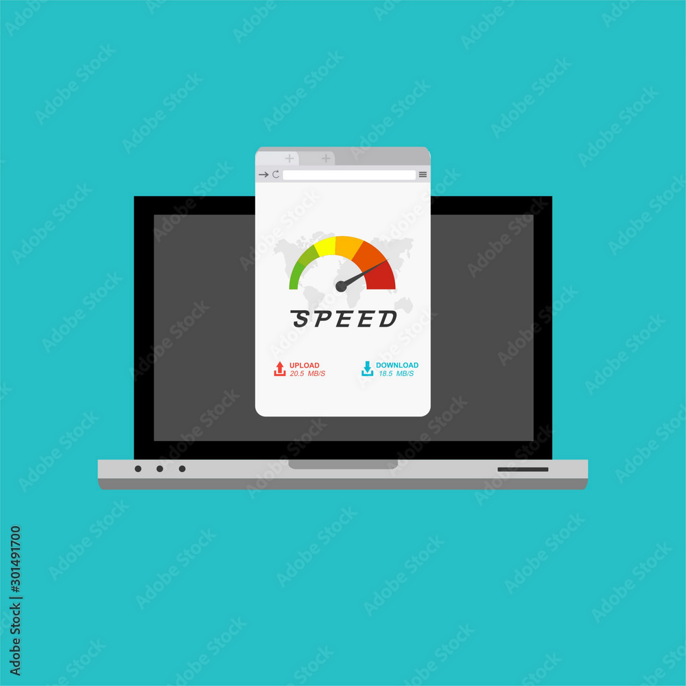 laptop acceleration icon . Website speed loading time. Vector stock illustration. laptop acceleration icon . Website speed loading time. Vector stock illustration.