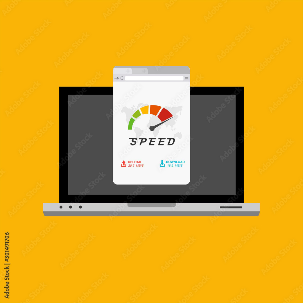 laptop acceleration icon . Website speed loading time. Vector stock illustration. laptop acceleration icon . Website speed loading time. Vector stock illustration.