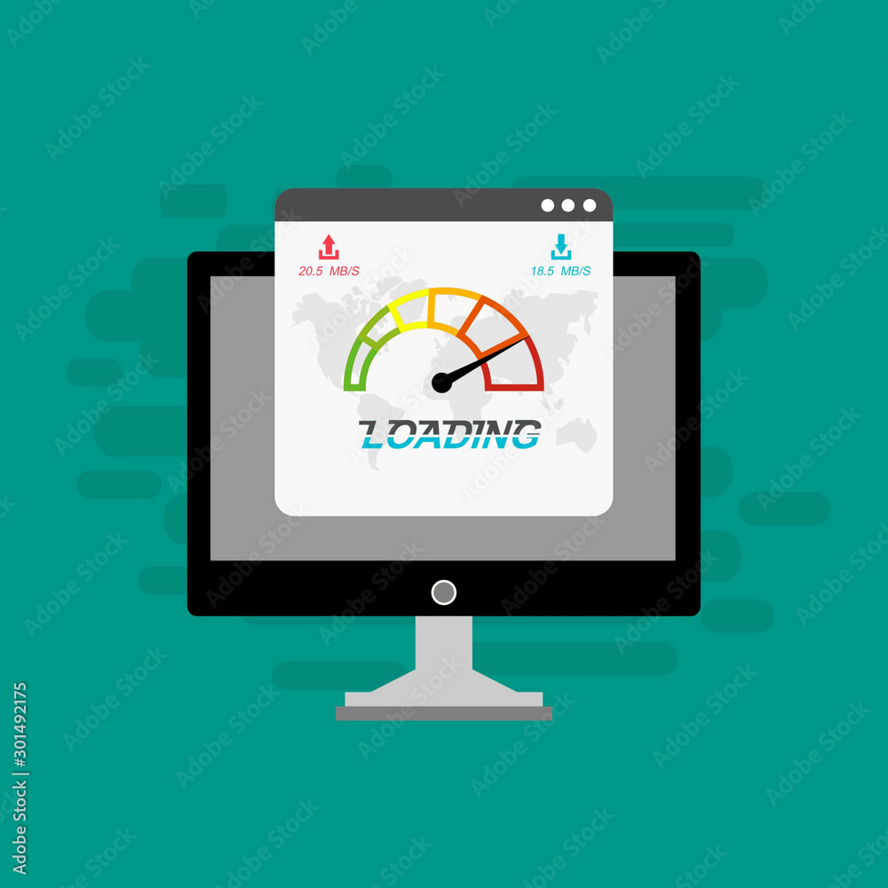 Website speed loading time. laptop acceleration icon . Vector stock illustration. Website speed loading time. laptop acceleration icon . Vector stock illustration.