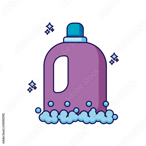 Isolated detergent bottle detailed design