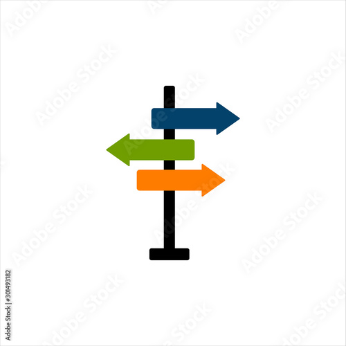 arrow signpost vector design symbol of road signs direction ways icon