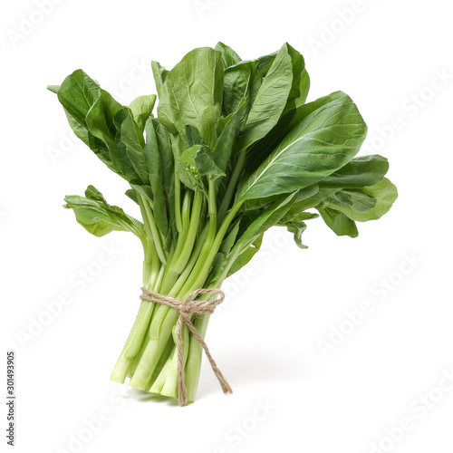 Green kale on a white background