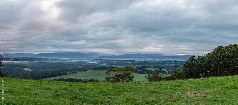 Obraz premium landscape with lake and blue sky