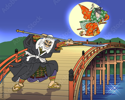 弁慶と義経-五条大橋