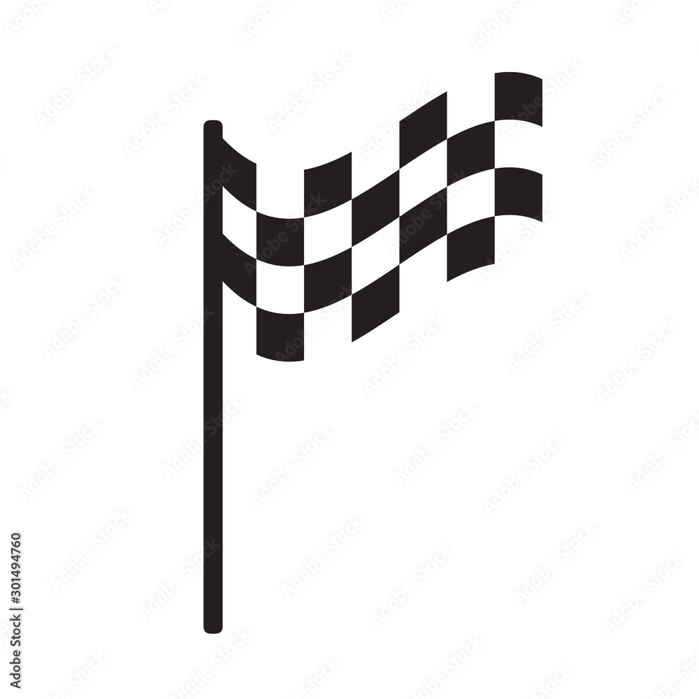 Fototapeta premium racing flag icon vector design illustration