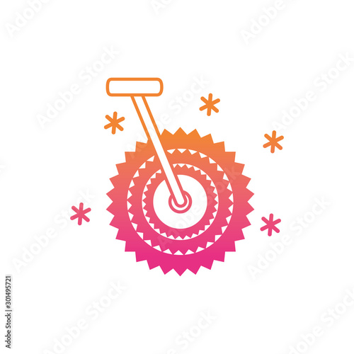 Isolated cycling pedal icon gradient design