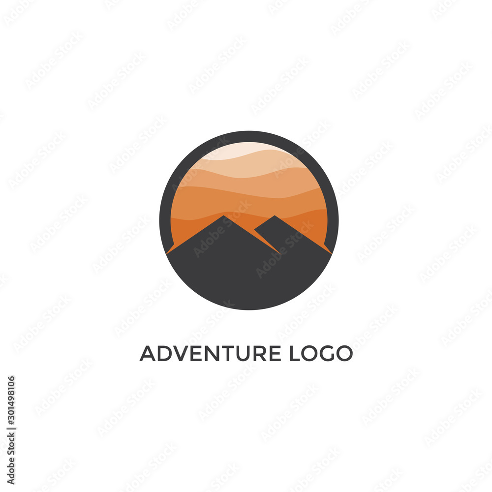 Sun sky and mountain logo Sun sky and mountain logo