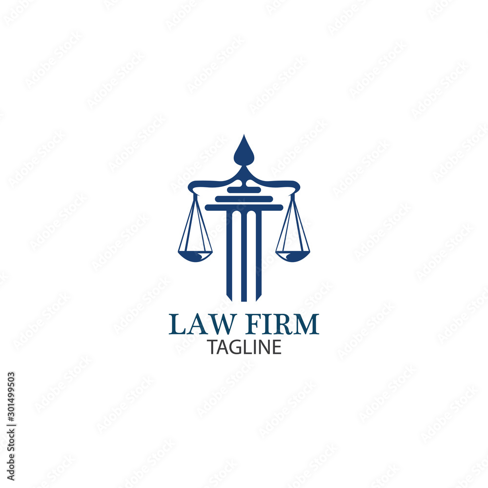 Law Firm logo and icon design template-vector Law Firm logo and icon design template-vector