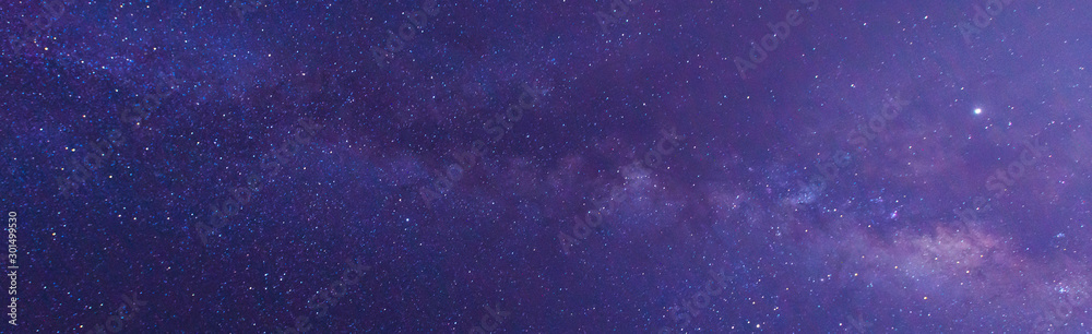 Amazing Beautiful night sky,Universe filled with stars, nebula and galaxy with noise and grain.Photo by long exposure and select white balance.selection focus