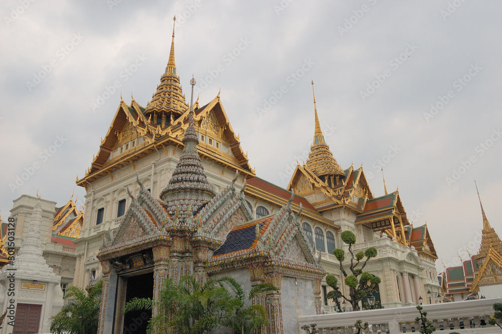 The magnificent buildings of the Grand Palace of Bangkok, Thailand